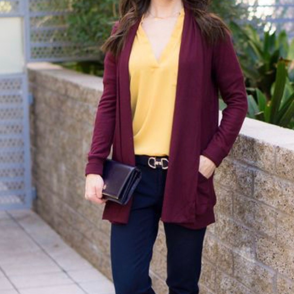 Gap Long Cotton Purple Sweater XS